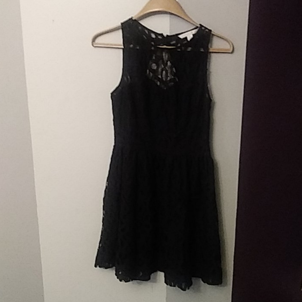 LC Lauren Conrad Black Lace Dress